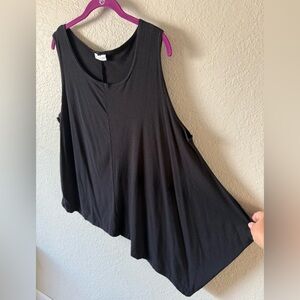 Bryn Walker Black Layering Tank Asymmetrical Hem Size L Bamboo Organic Cotton